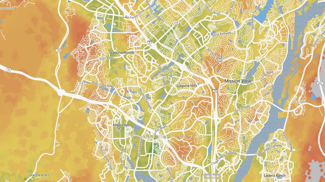 Bike Grade map of Laguna Hills, CA