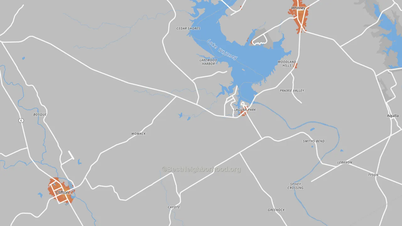 Bike Grade map of Laguna Park, TX