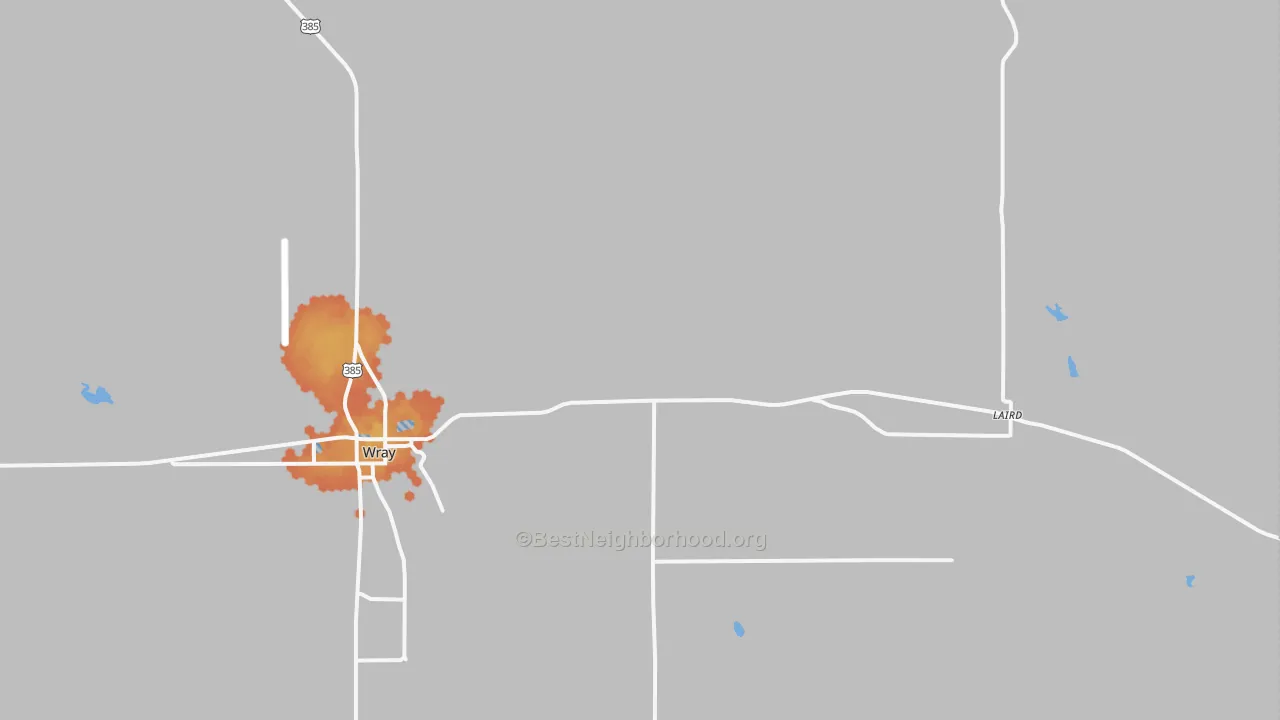 Bike Grade map of Laird, CO