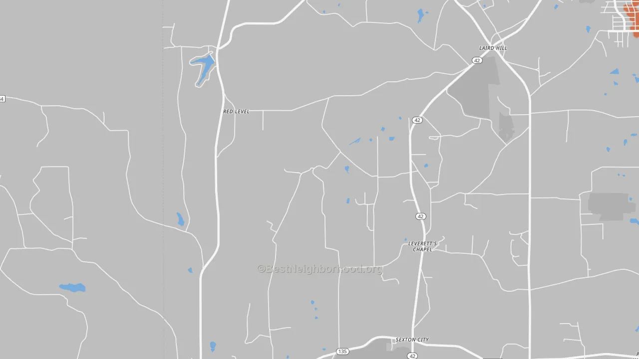 Bike Grade map of Laird Hill, TX