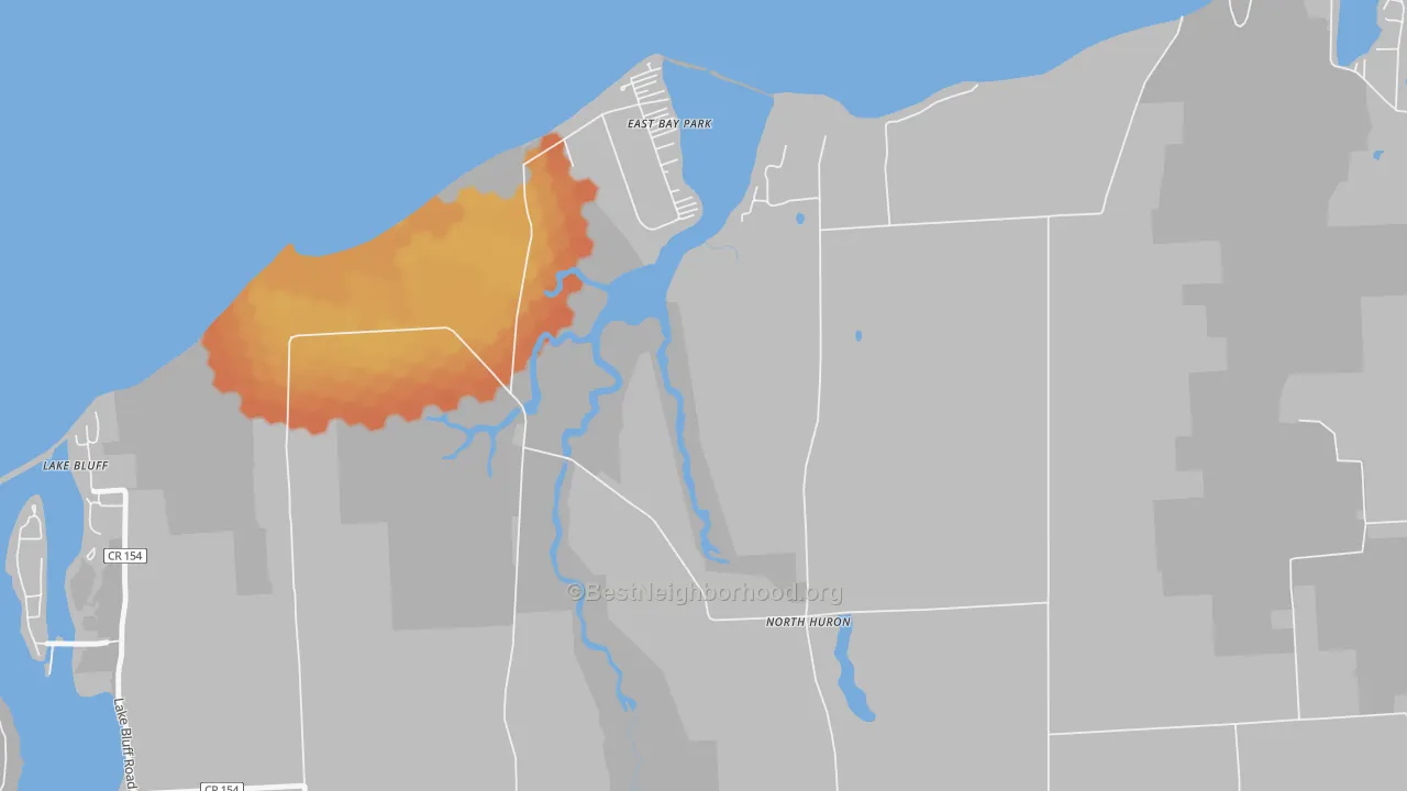 Bike Grade map of Lake Bluff, NY