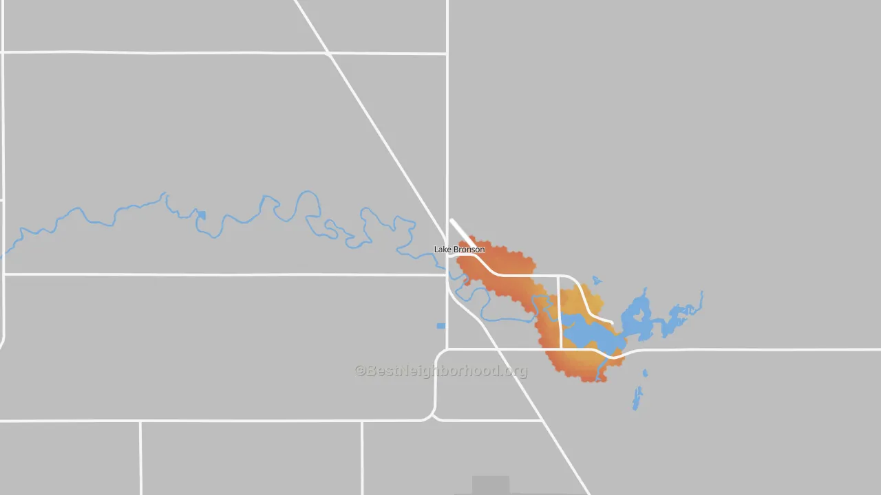 Bike Grade map of Lake Bronson, MN