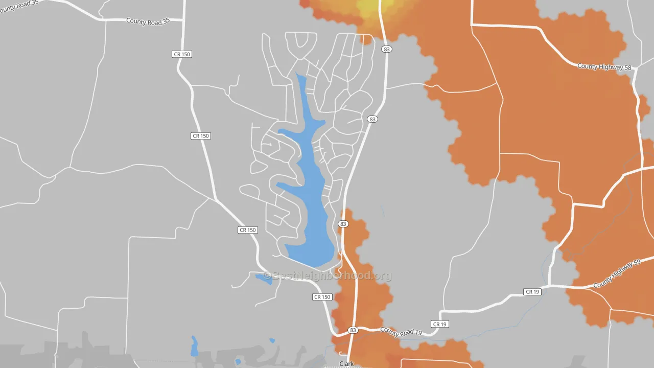 Bike Grade map of Lake Buckhorn, OH
