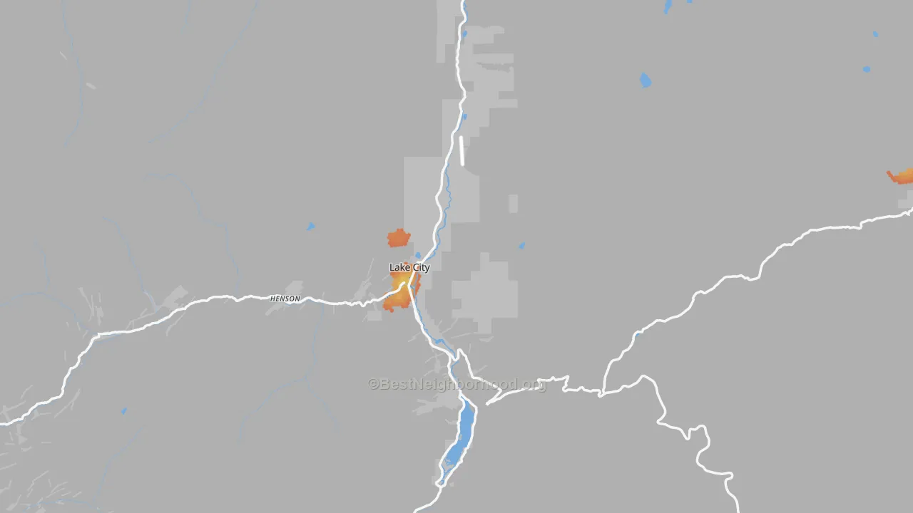 Bike Grade map of Lake City, CO