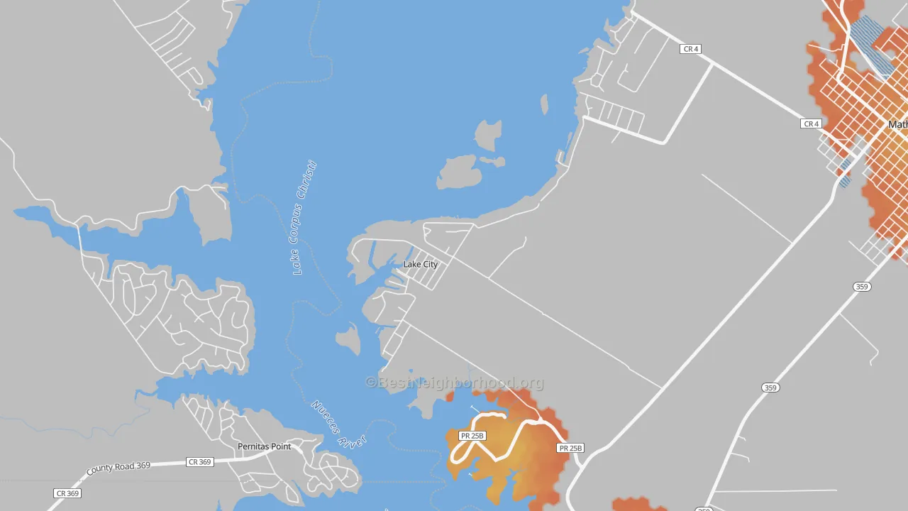 Bike Grade map of Lake City, TX