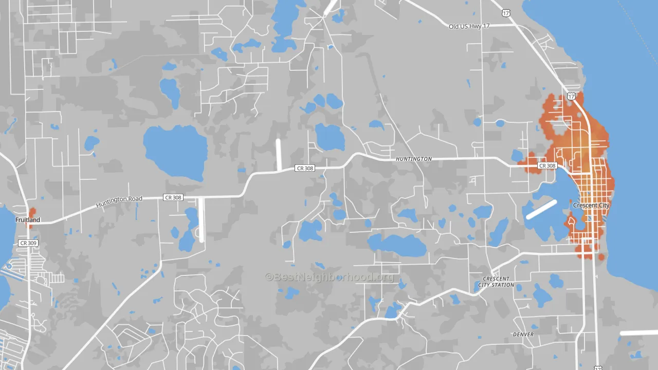 Bike Grade map of Lake Como, FL