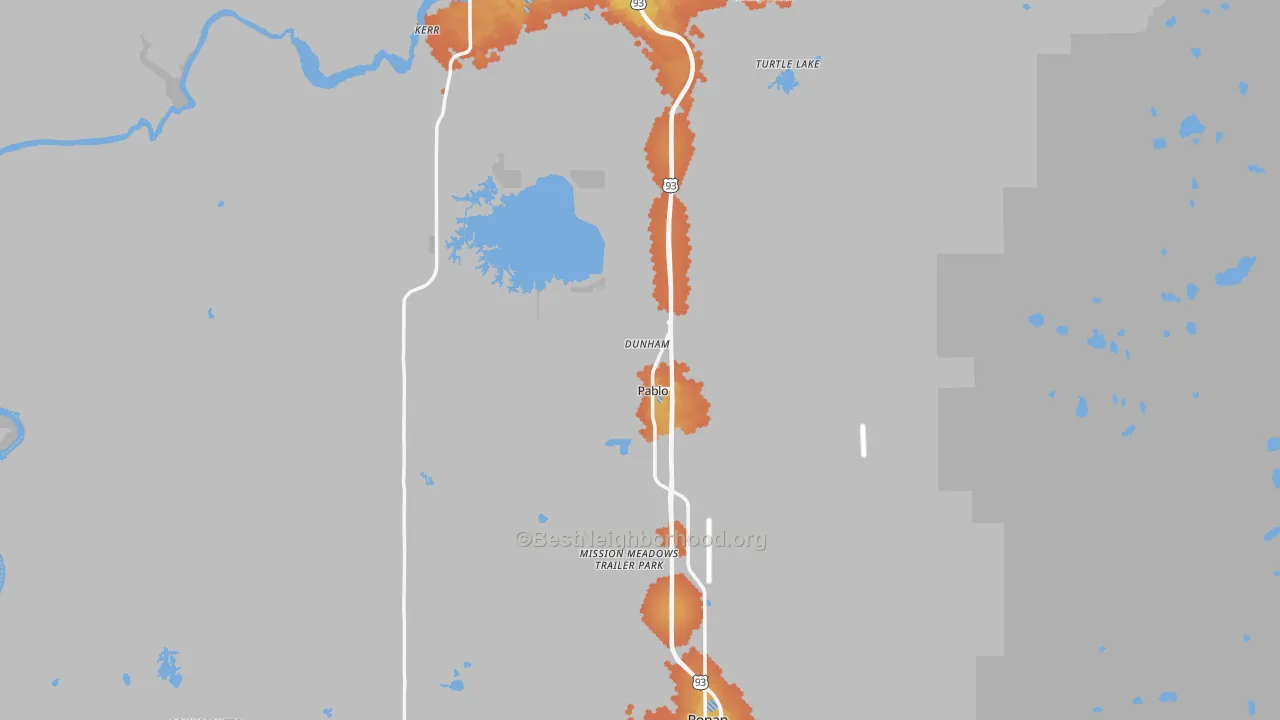Bike Grade map of Lake County, MT