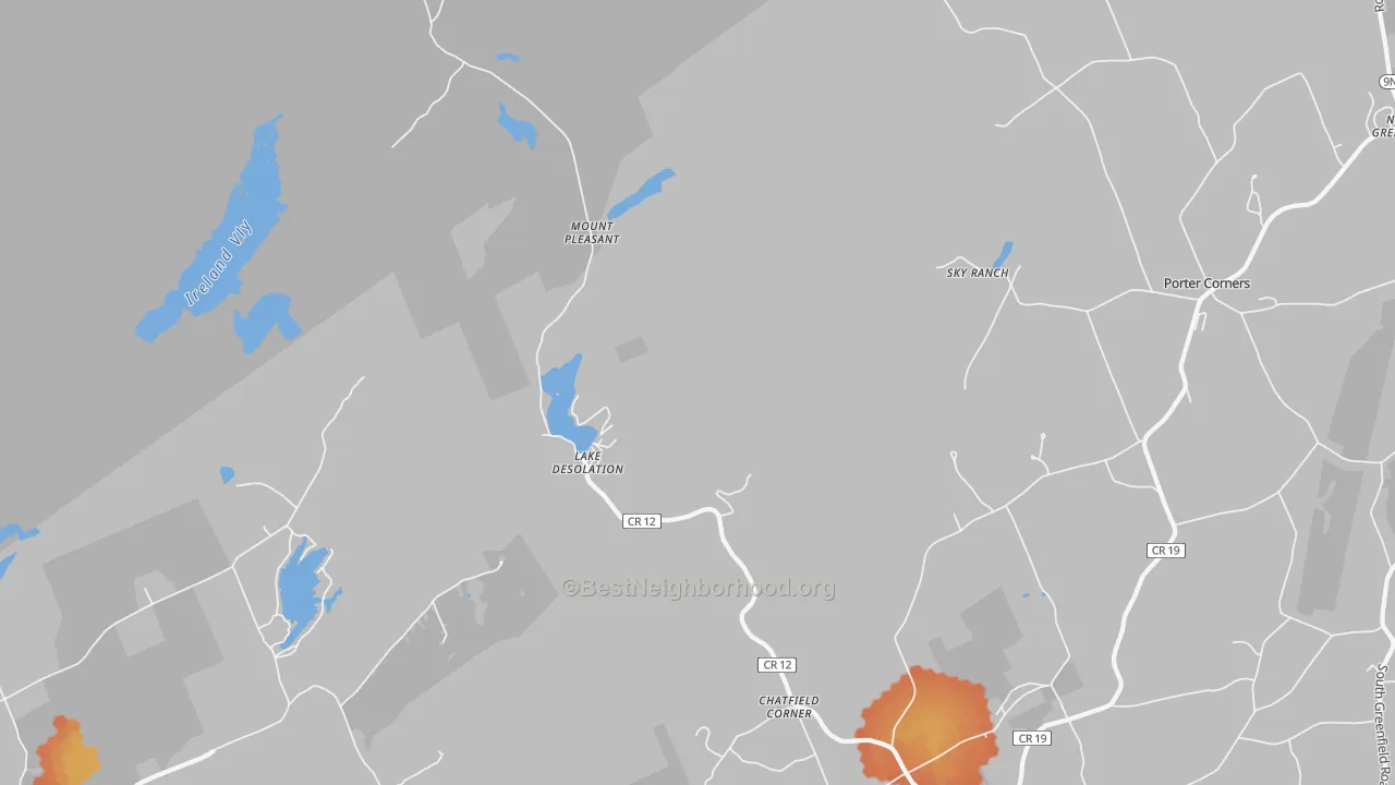 Bike Grade map of Lake Desolation, NY