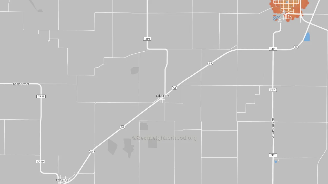 Bike Grade map of Lake Fork, IL