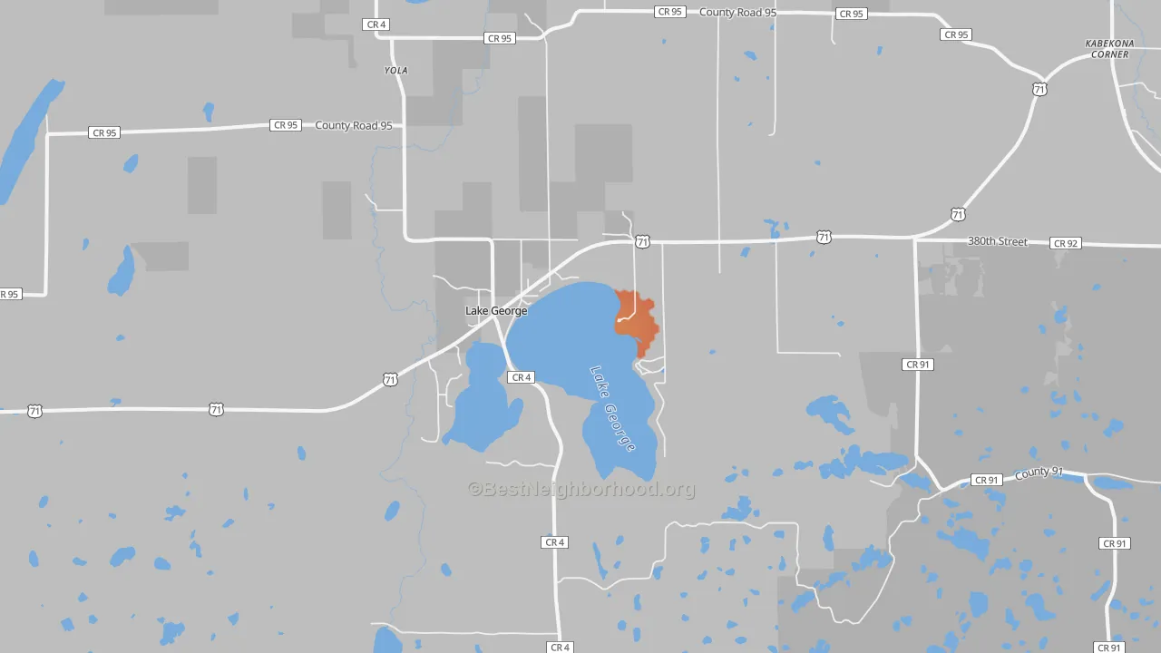 Bike Grade map of Lake George, MN