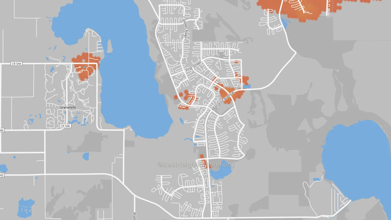 Bike Grade map of Lake Marion Village, Poinciana, FL