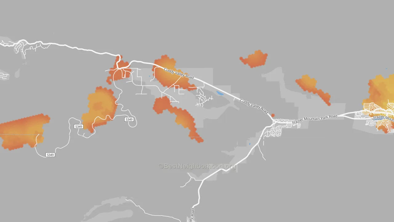 Bike Grade map of Lake of the Woods, CA