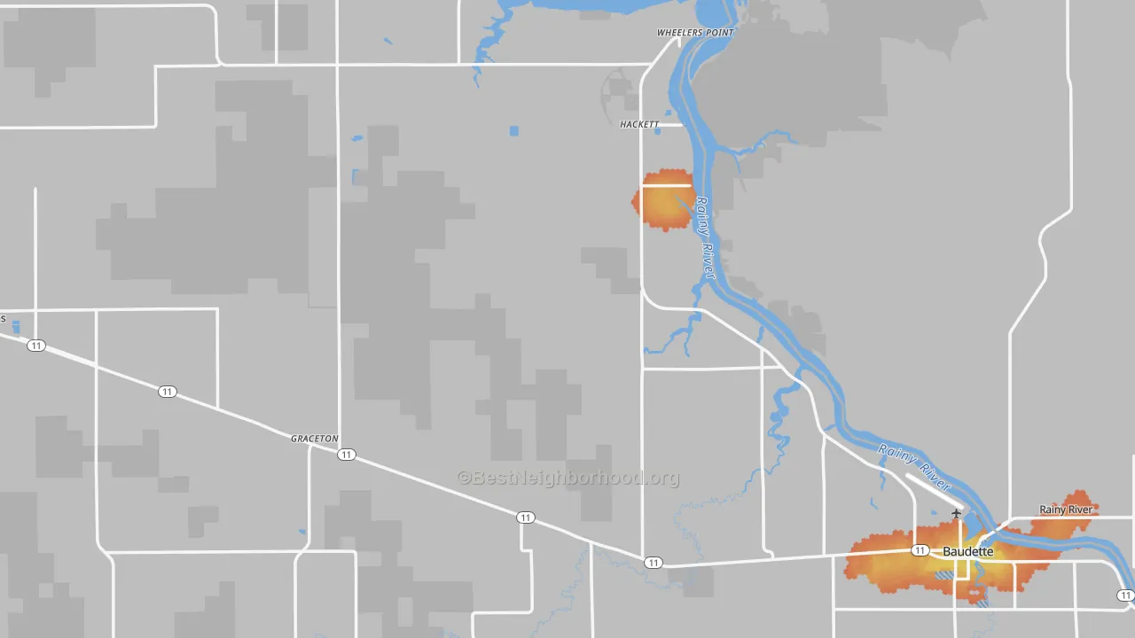Bike Grade map of Lake of the Woods County, MN