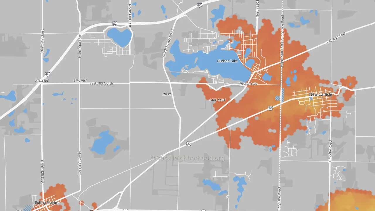 Bike Grade map of Lake Park, IN
