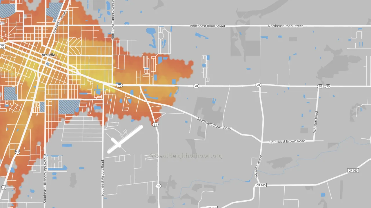 Bike Grade map of Lake Suzy, FL