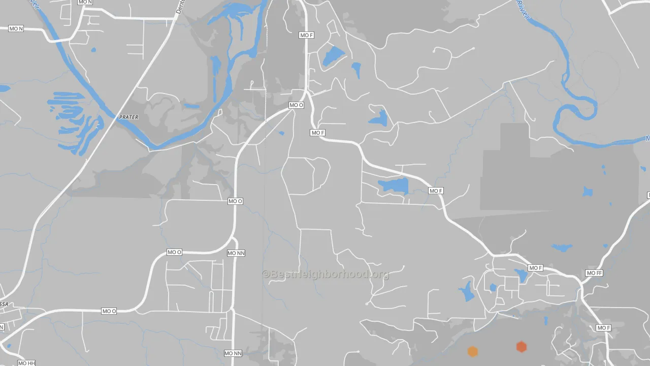 Bike Grade map of Lake Tekakwitha, MO