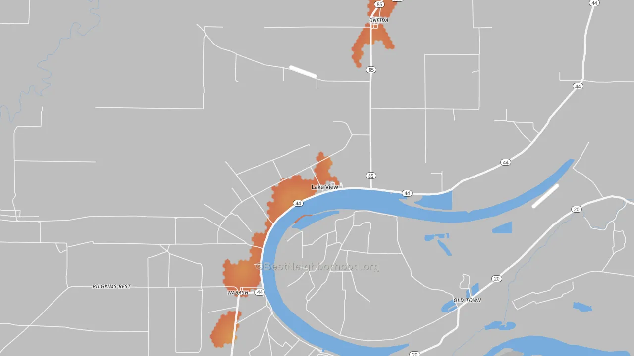 Bike Grade map of Lake View, AR
