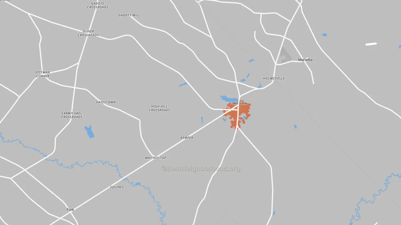Bike Grade map of Lake View, SC