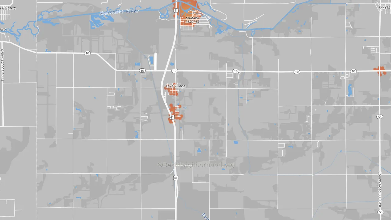 Bike Grade map of Lake Village, IN