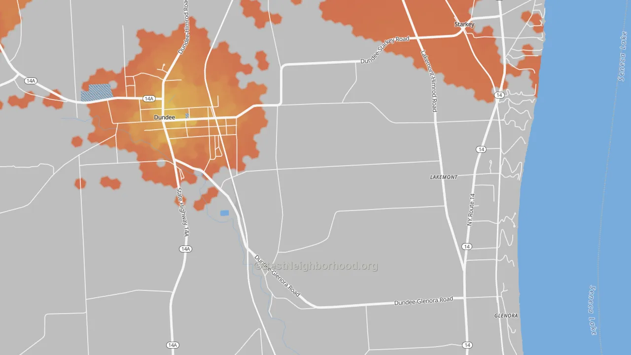 Bike Grade map of Lakemont, NY