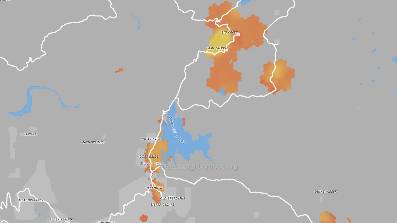 Bike Grade map of Lakeshore, CA