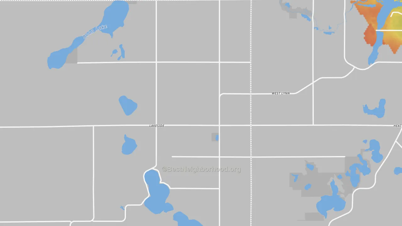 Bike Grade map of Lakeside, MN