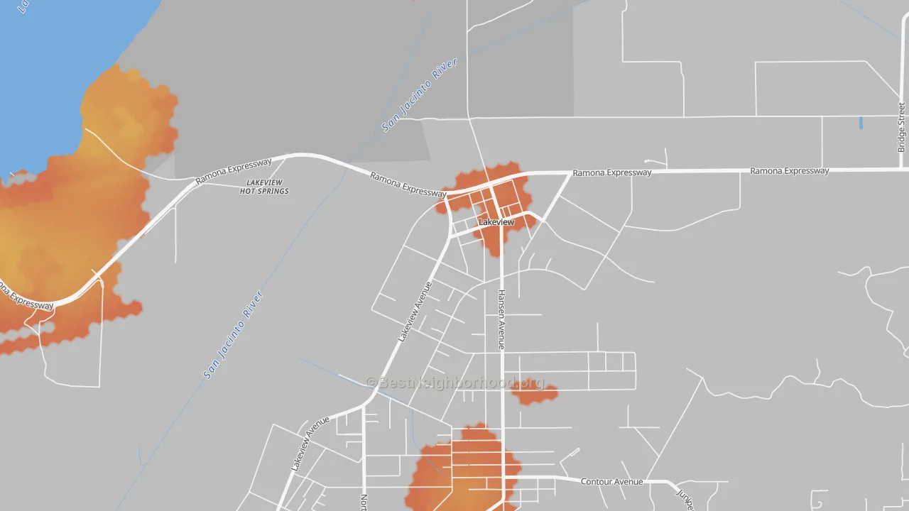 Bike Grade map of Lakeview, CA