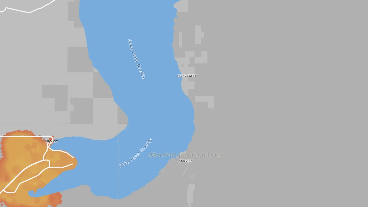 Bike Grade map of Lakeview, ID