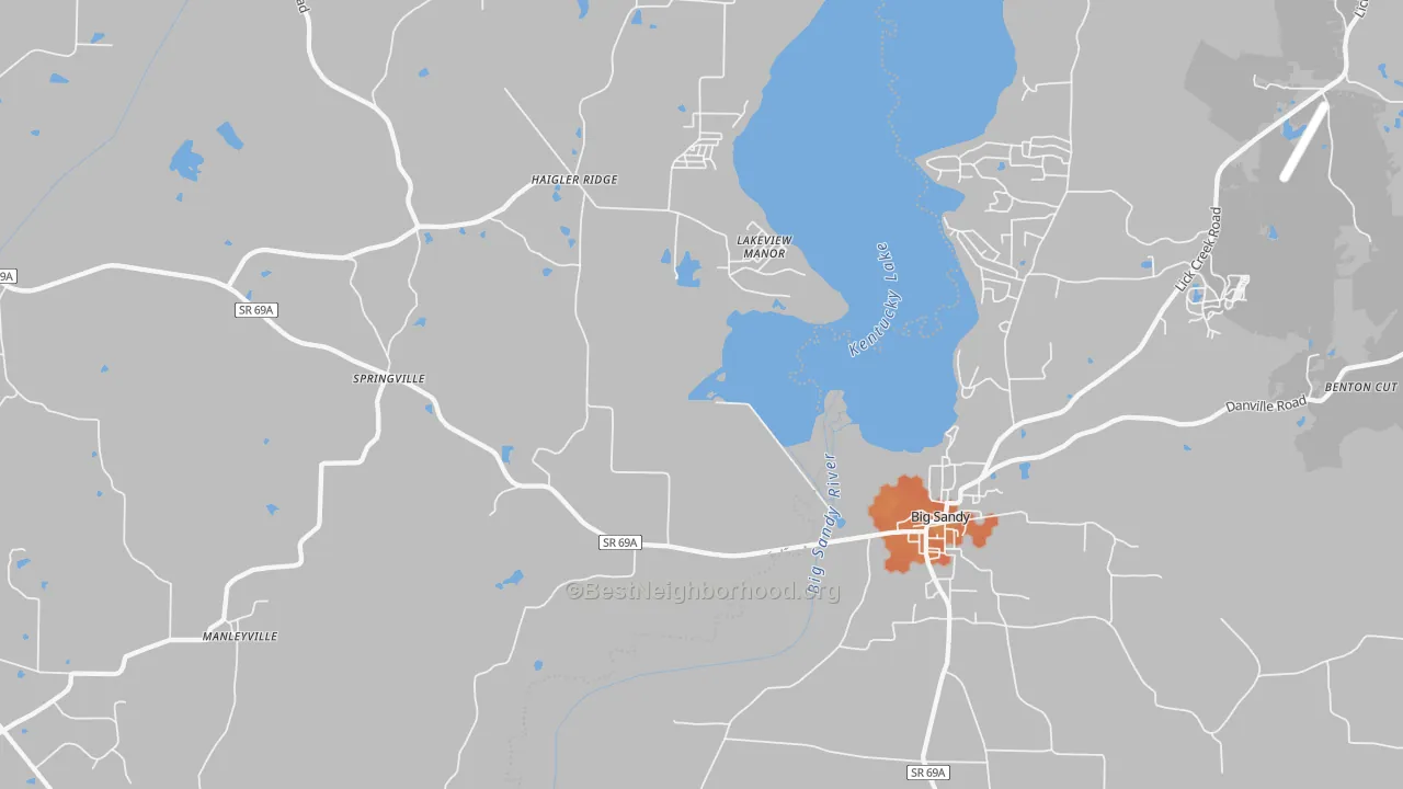 Bike Grade map of Lakeview Manor, TN