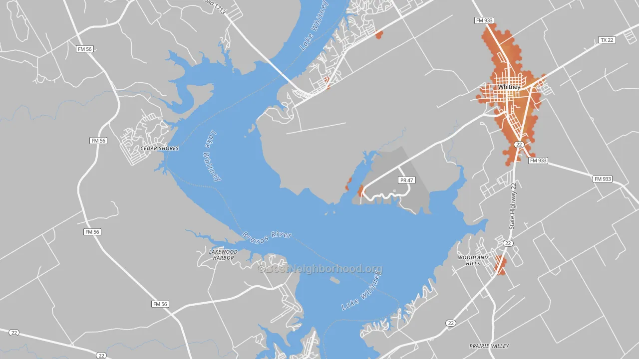 Bike Grade map of Lakewood Harbor, TX