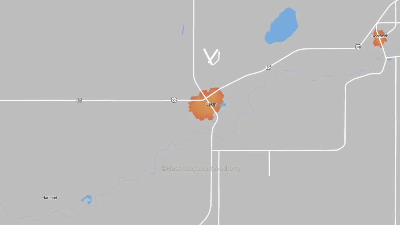 Bike Grade map of Lakin, KS