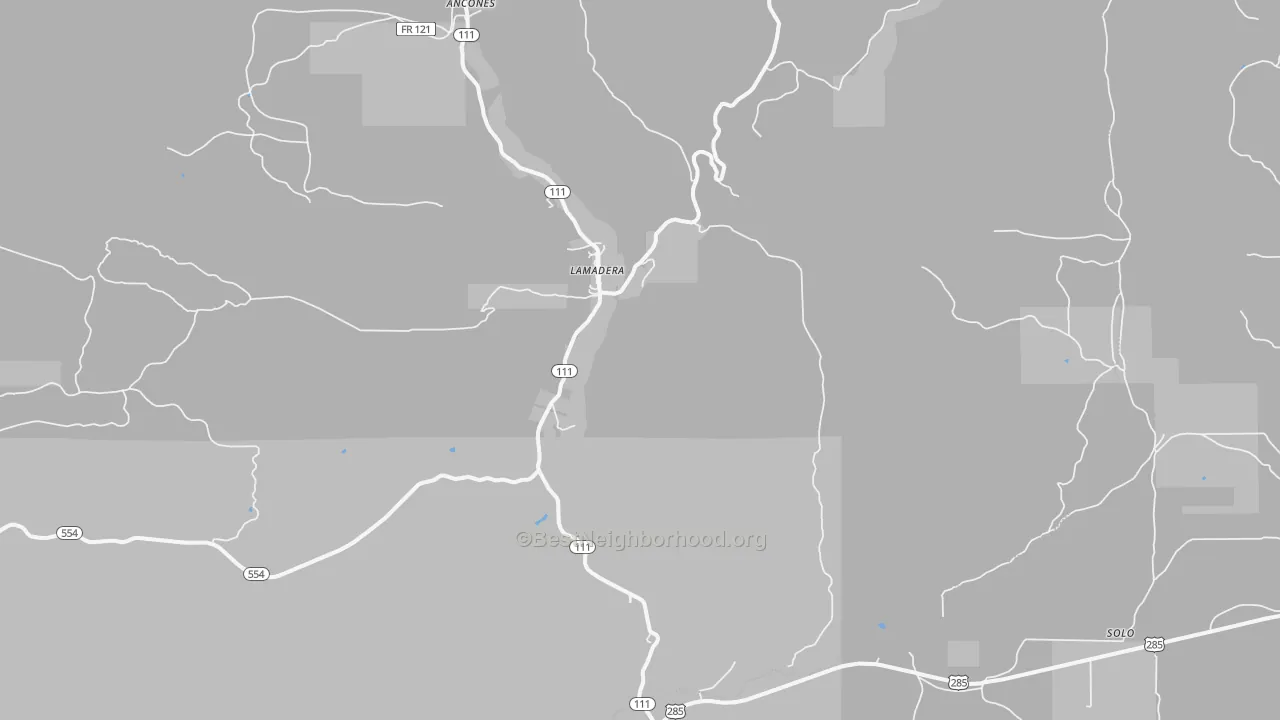 Bike Grade map of Lamadera, NM