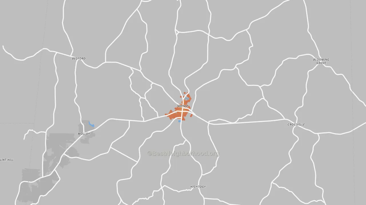 Bike Grade map of Lamar County, AL