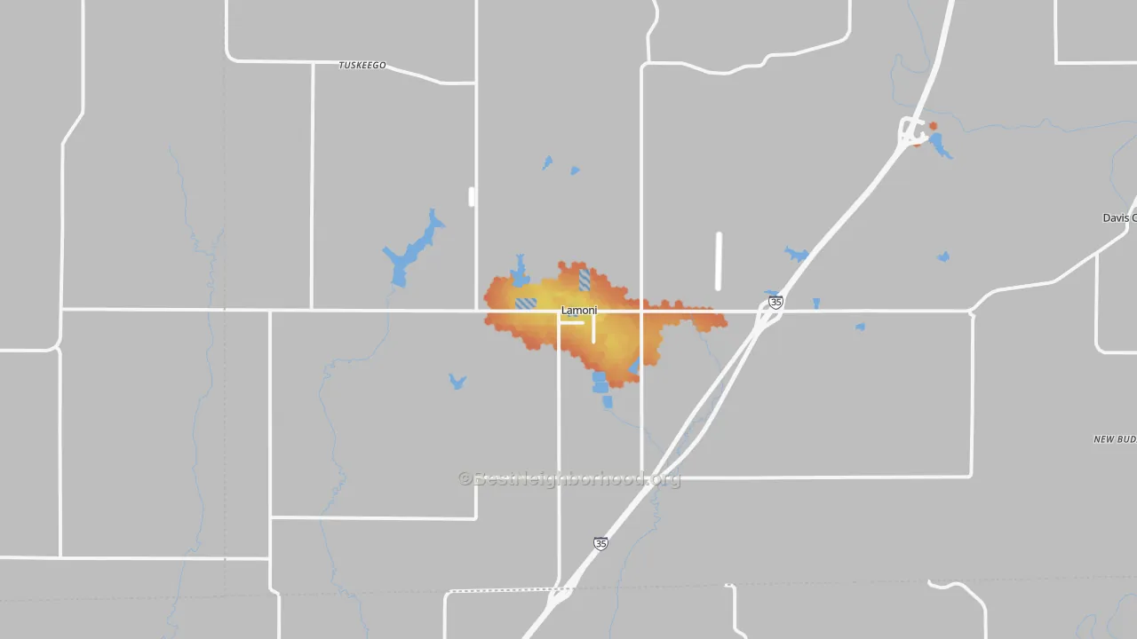 Bike Grade map of Lamoni, IA