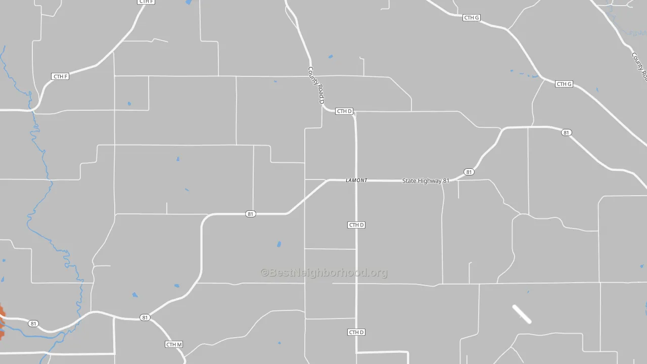 Bike Grade map of Lamont, WI