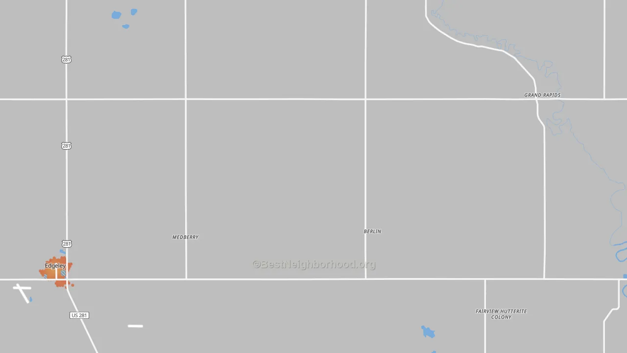 Bike Grade map of LaMoure County, ND