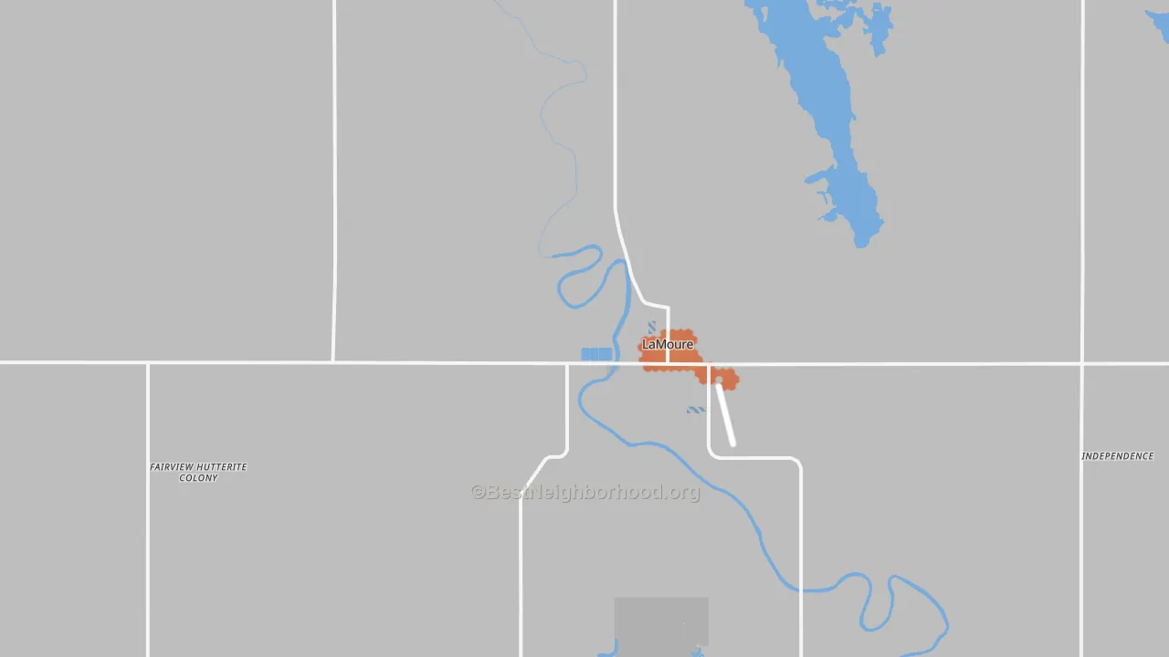 Bike Grade map of LaMoure, ND