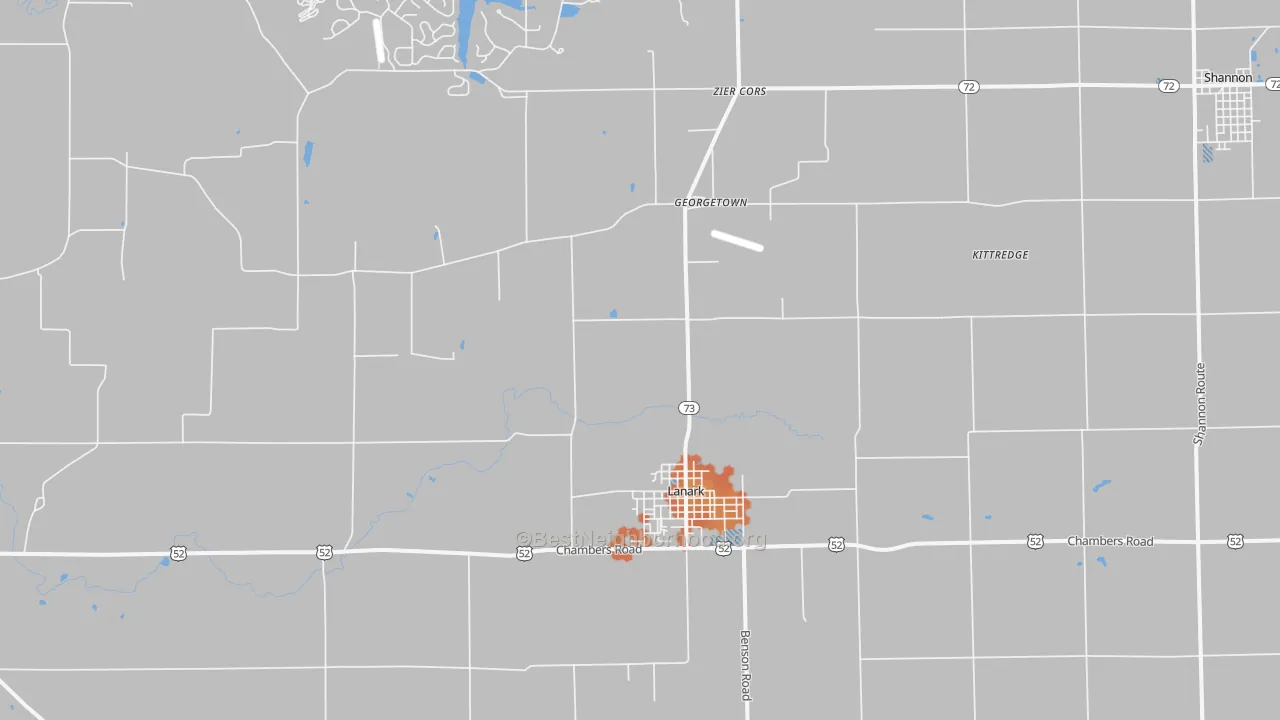Bike Grade map of Lanark, IL