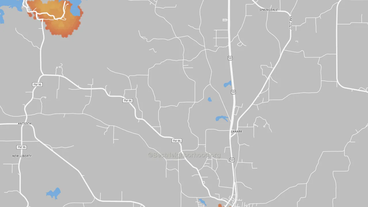 Bike Grade map of Lanark, TX