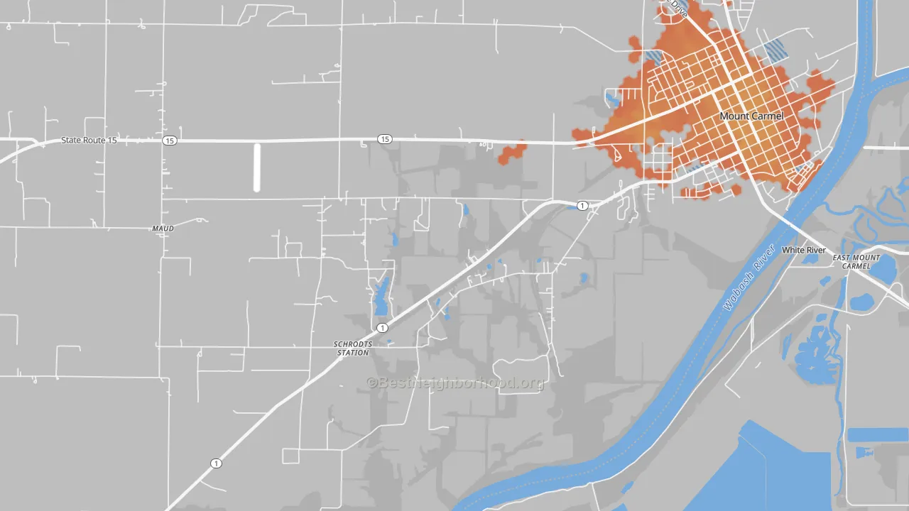 Bike Grade map of Lancaster, IL