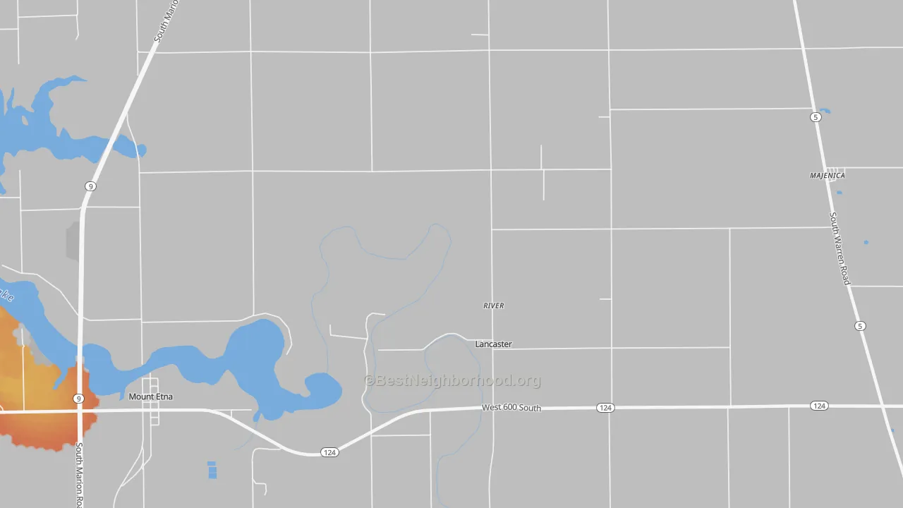 Bike Grade map of Lancaster, IN