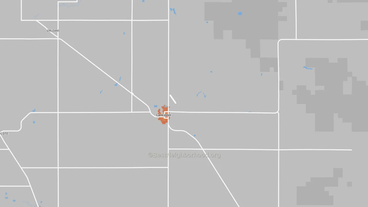 Bike Grade map of Lancaster, MN