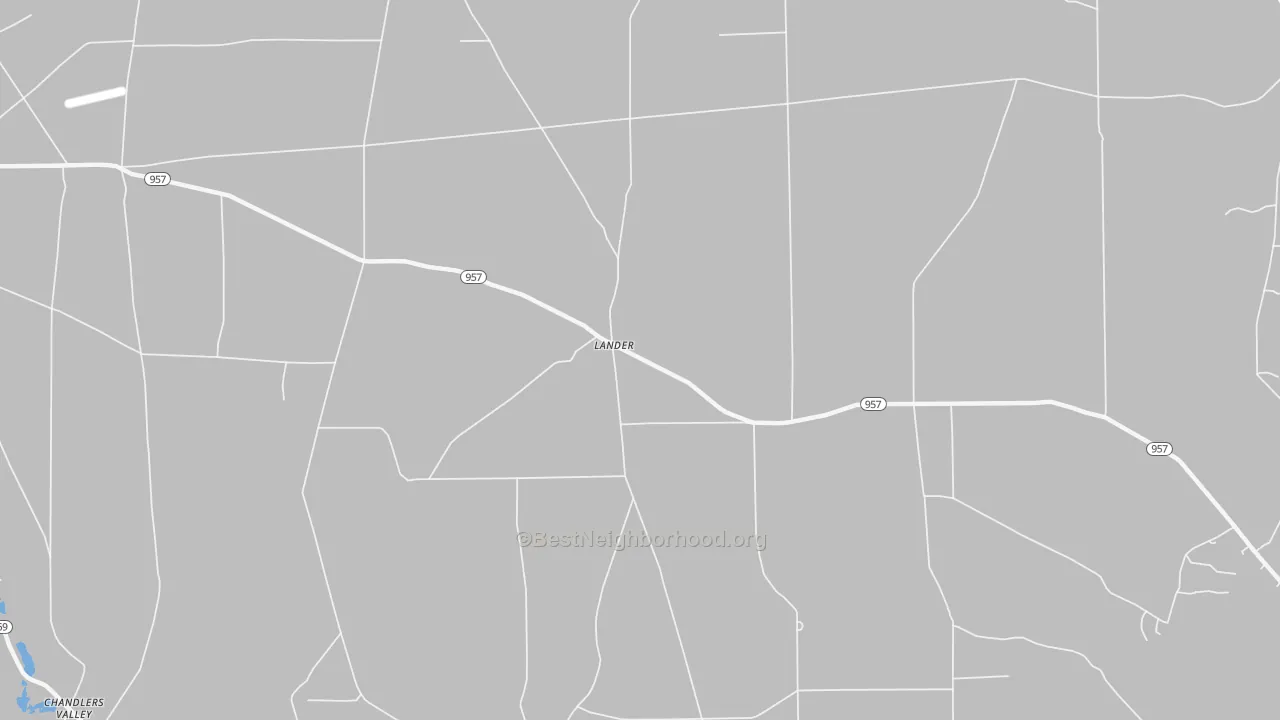 Bike Grade map of Lander, PA