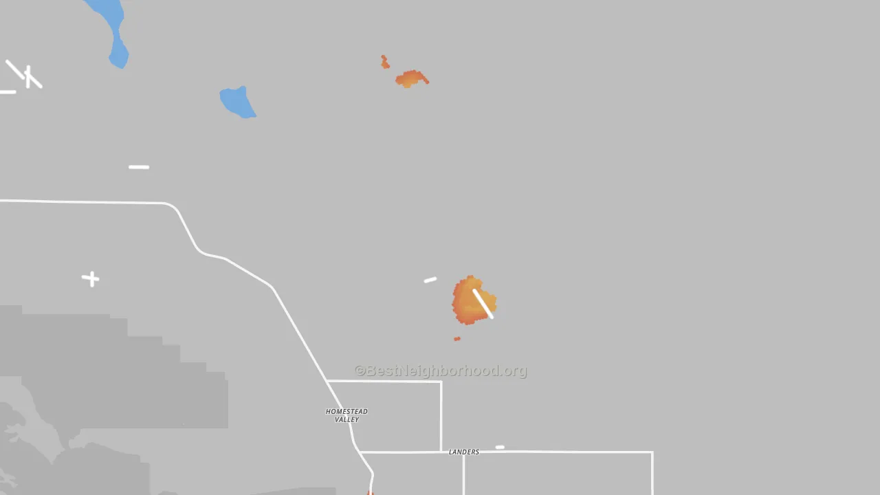 Bike Grade map of Landers, CA