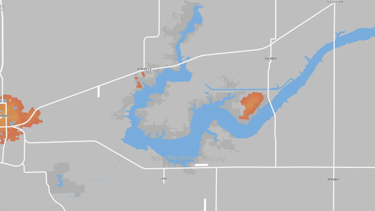 Bike Grade map of Lane, IL