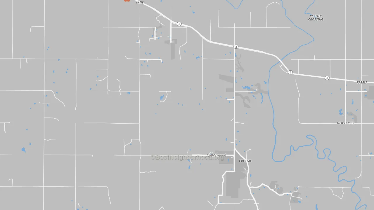 Bike Grade map of Lane, OK