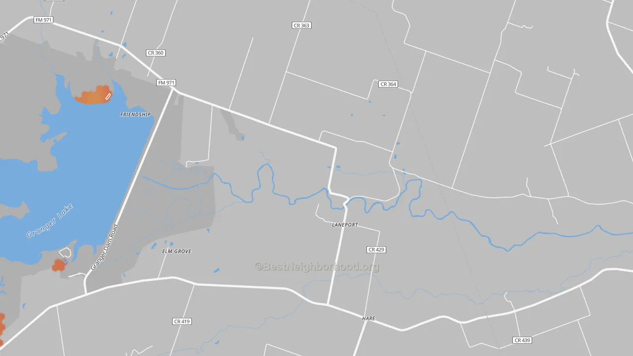 Bike Grade map of Laneport, TX