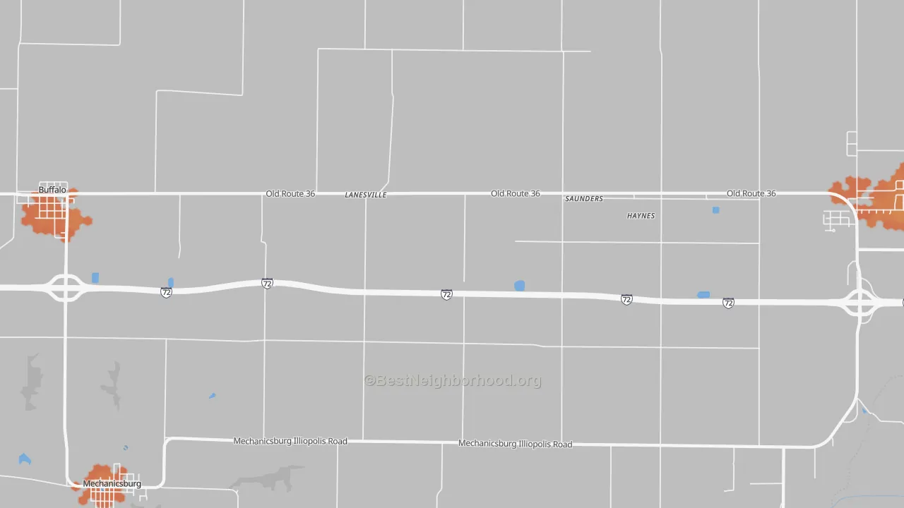 Bike Grade map of Lanesville, IL