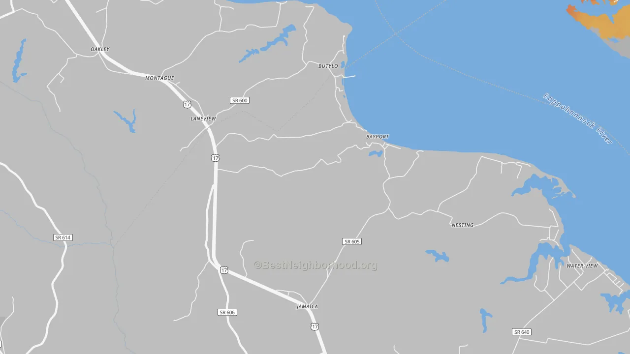 Bike Grade map of Laneview, VA