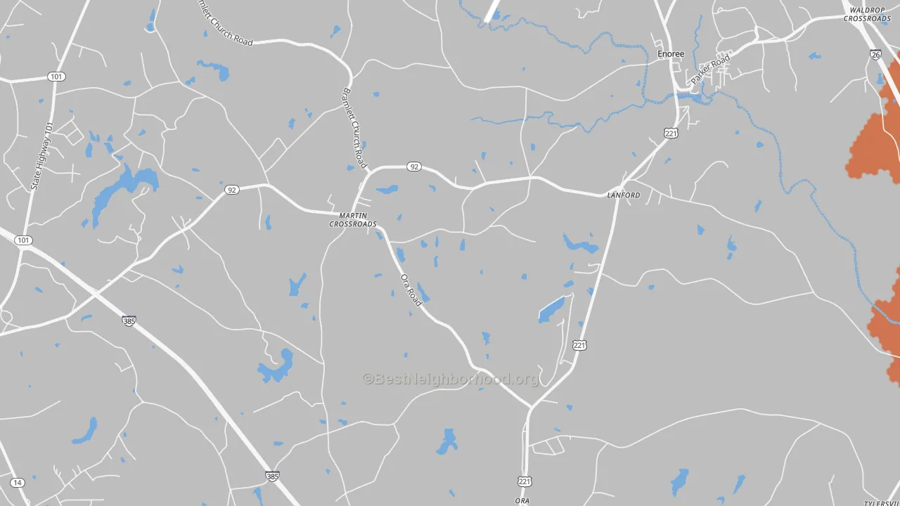 Bike Grade map of Lanford, SC